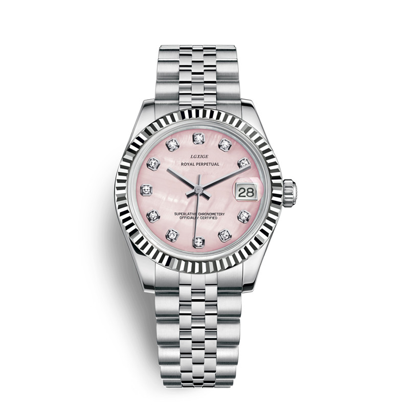 Minimalist Thin Watch - LGXIGE クリスタル女性ブレスレット腕時計トップブランドのファッションダイヤモンドレディースクォーツ時計鋼女性腕時計 Montre ファムレロジオ