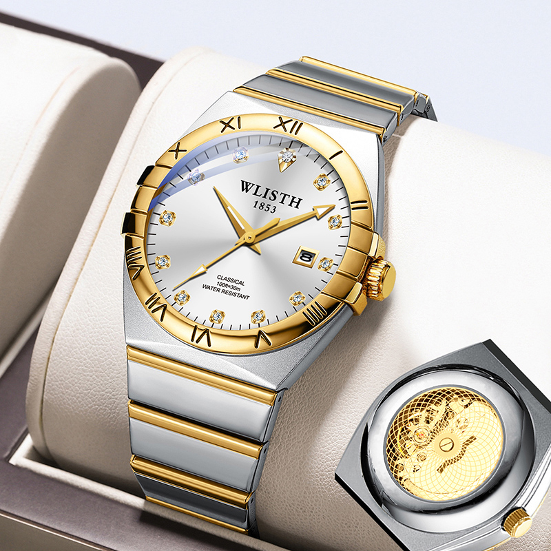 Smartwatch Watches Gift For Men - 高級男性腕時計クォーツビジネス腕時計ステンレス鋼機械式男性ファッション腕時計ビジネス腕時計ギフトリロイやつ