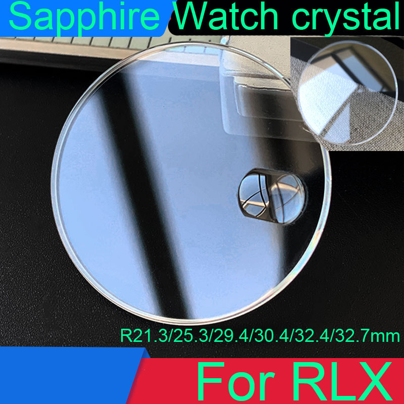 Watch Crystal Replacement - ラウンドフラットサファイア交換用時計、カレンダーウィンドウ付きガラスレンズ、rlx、21.3mm、25.3mm、29.4mm、30.4mm、32.7mm