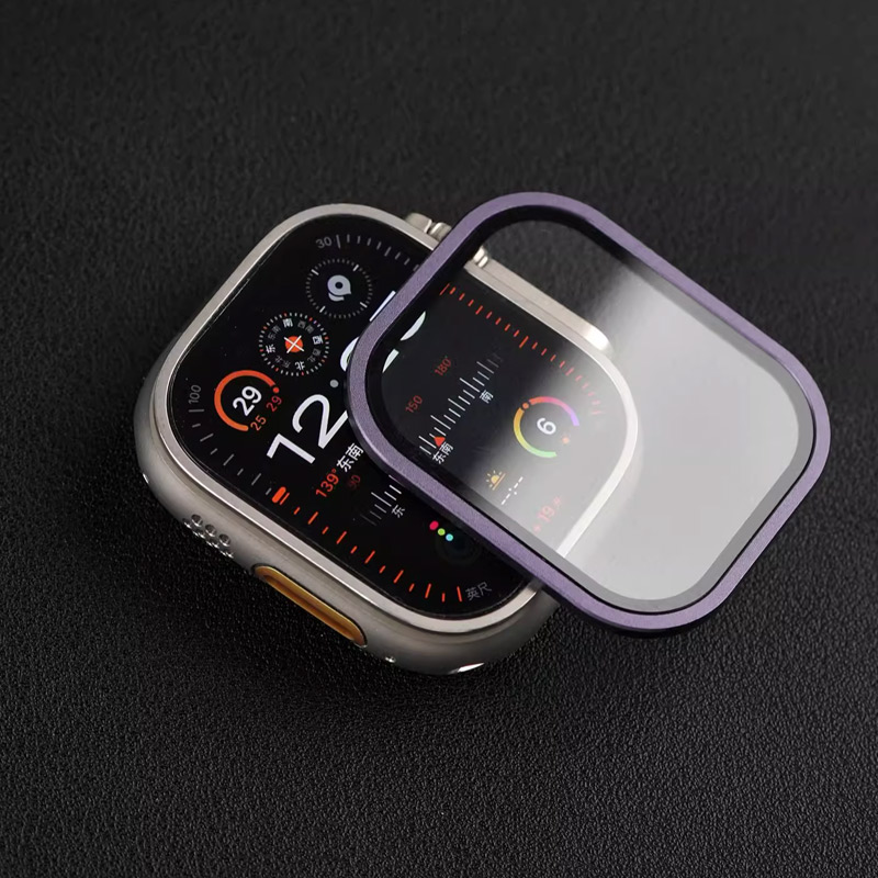 Smartwatch Watches Gift For Men - Apple Watch Ultra 用強化ガラス 49mm チタンメタルフレーム