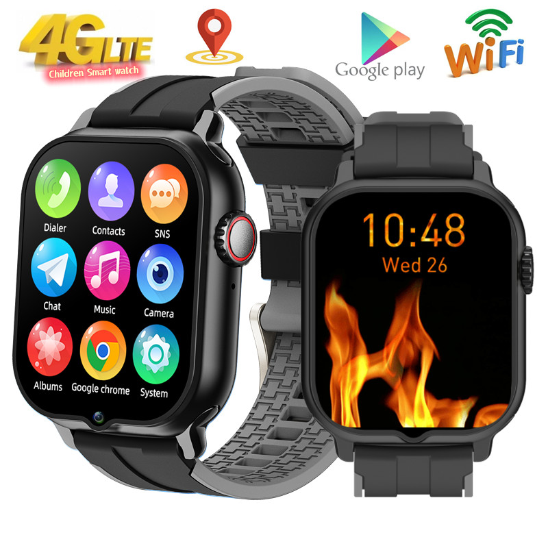 Smartwatch Watches For Kid Boy With Gps - 子供用GPS付きスマートウォッチ,4g android 9.0モバイルデバイス,wifi付きGPSポジショニング,ビデオ通話,sos機能,男の子,女の子,歩数計2024