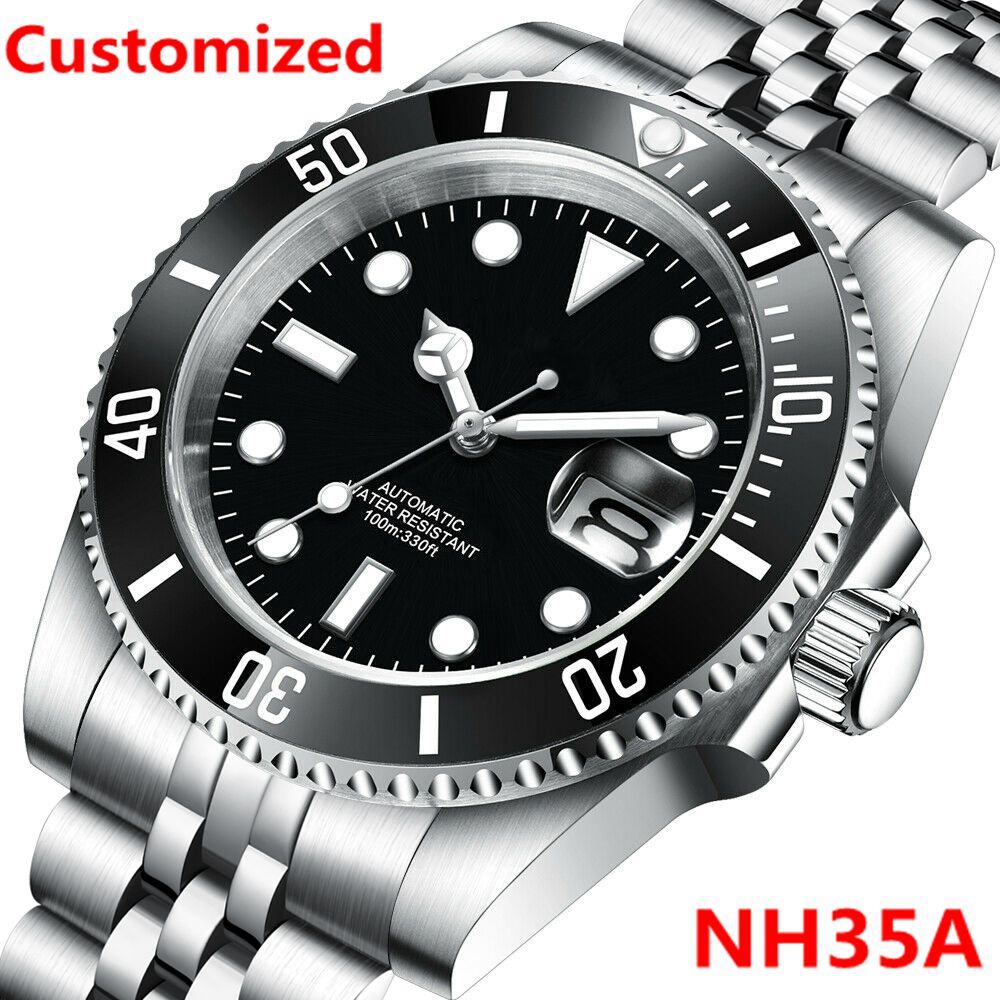 Waterproof Diving Watch - DIY ロゴ 40 ミリメートルダイブウォッチ NH35 自動腕時計