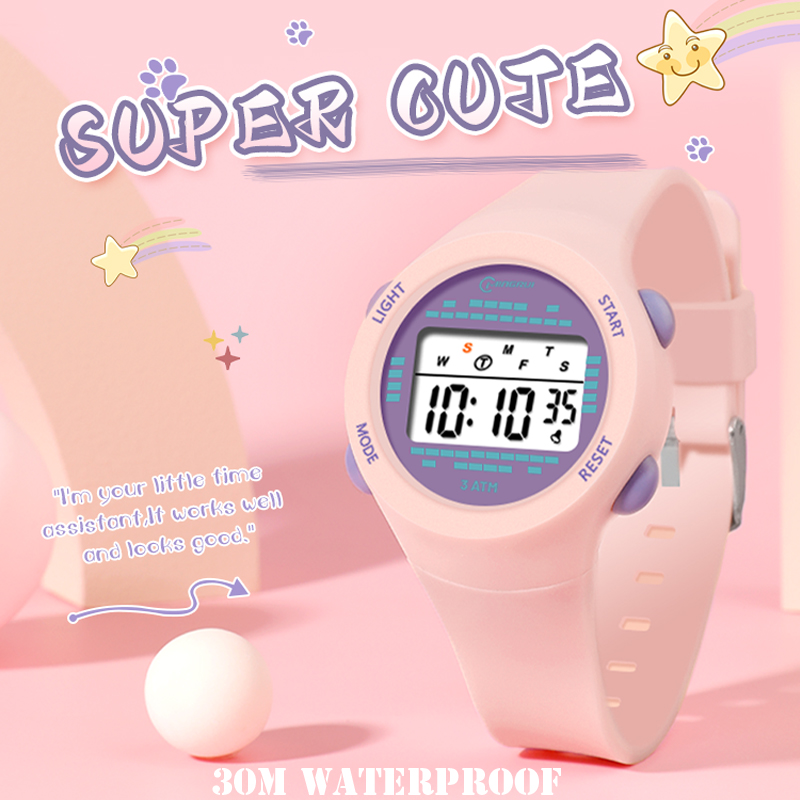Smartwatch Watches For Kid Girl - 子供用電子時計,ピンク,多機能,デジタル,子供用スマート腕時計,学校用,男の子と女の子用,ギフト,キュート,30m