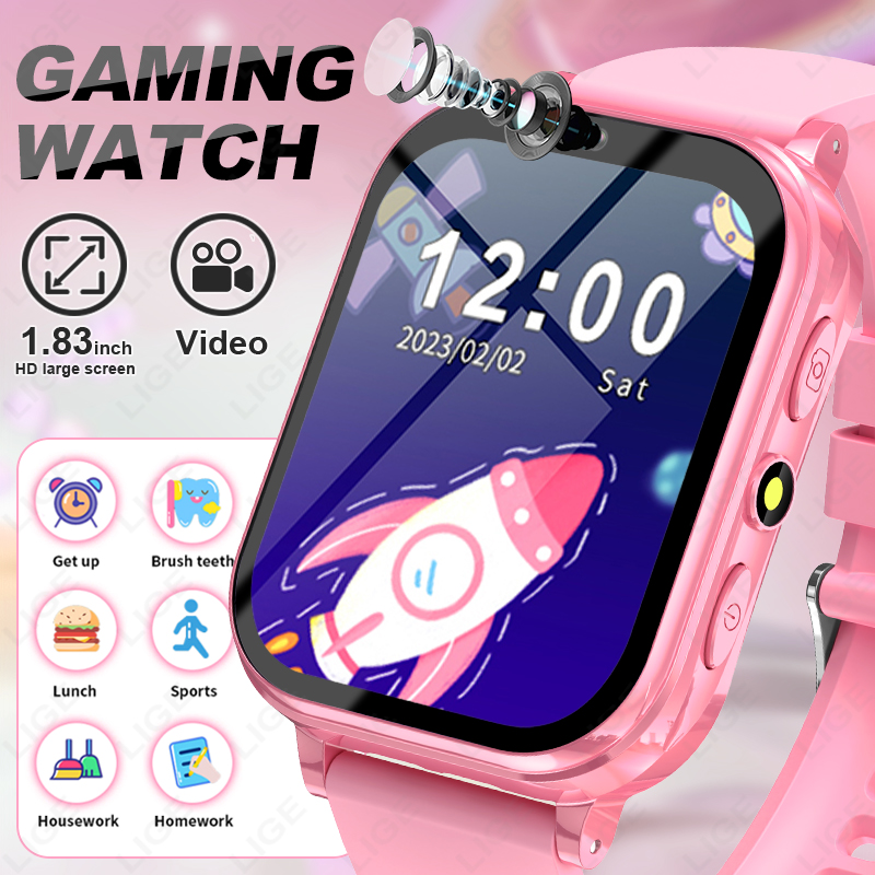 Smartwatch Watches For Kid Girl - LIGE 子供用スマートウォッチガールボーイスマートウォッチ子供用腕時計年齢 3-12 歳子供インテリジェント学習ゲームカメラスマートウォッチ