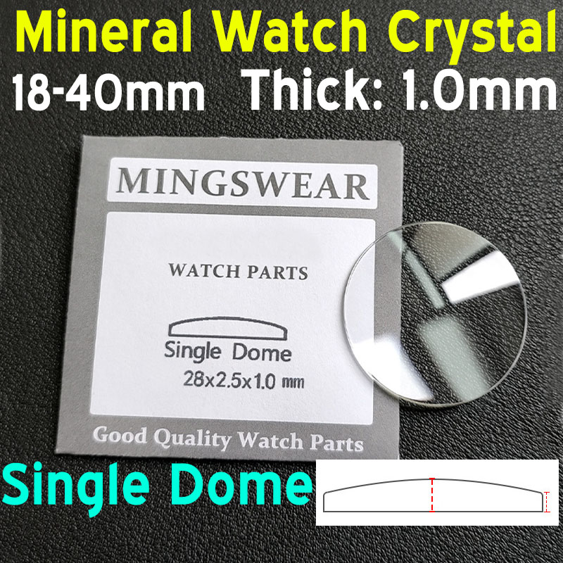 Watch Crystal Replacement - 1 ミリメートル厚ラウンドシングルドーム凸面ミネラル時計クリスタル 18 ミリメートル-40 ミリメートル透明時計ガラス修理交換部品 29