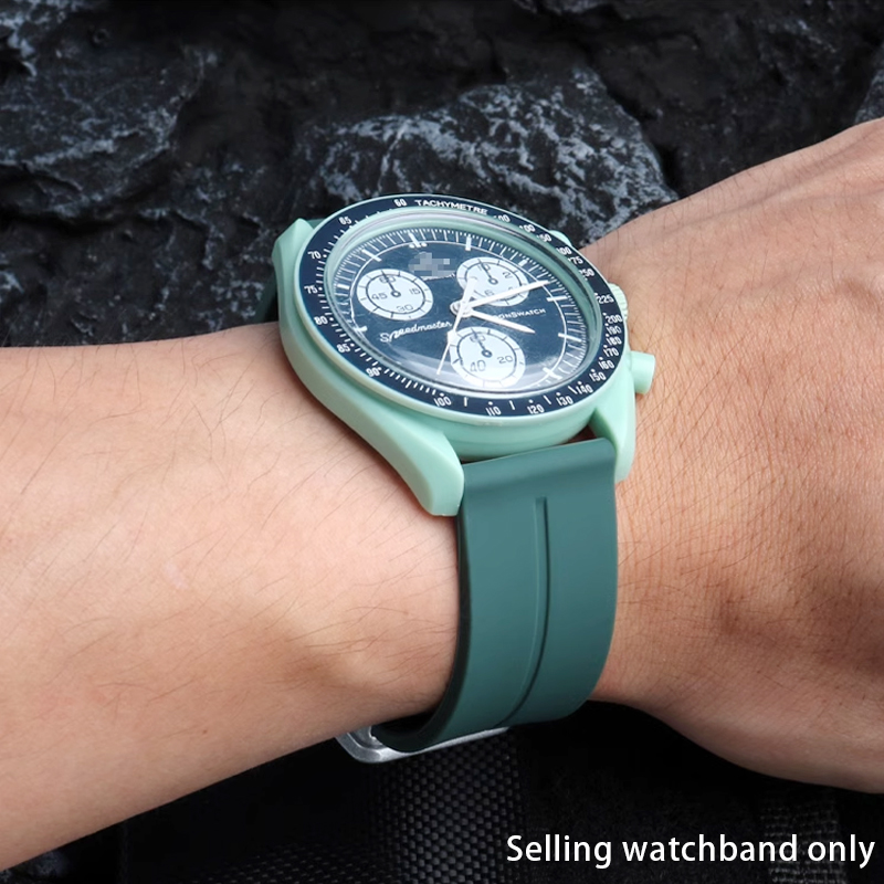 Smartwatch Branded Watches For Women - 男性と女性のためのシリカゲル磁気ブレスレット,黒と月のストラップ,ブランド名,エアロビガックス,swatch,20mmに適しています
