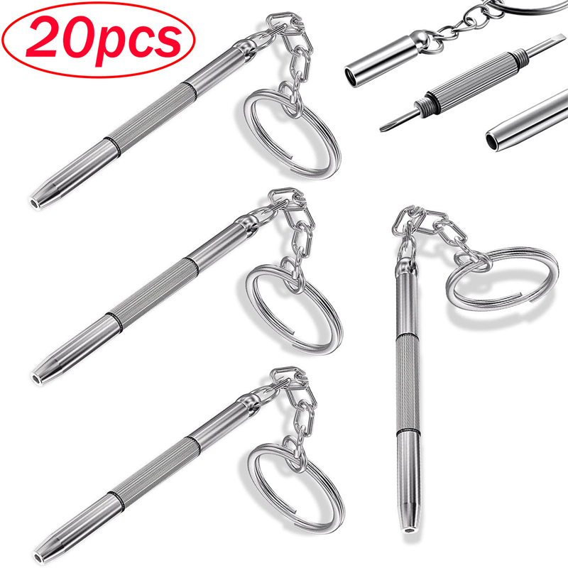 Watch Tool Repair Kit - ミニハンドメガネドライバー 3-in-1 眼鏡修理キット多機能サングラス時計メガネドライバーセットキーホルダー付き