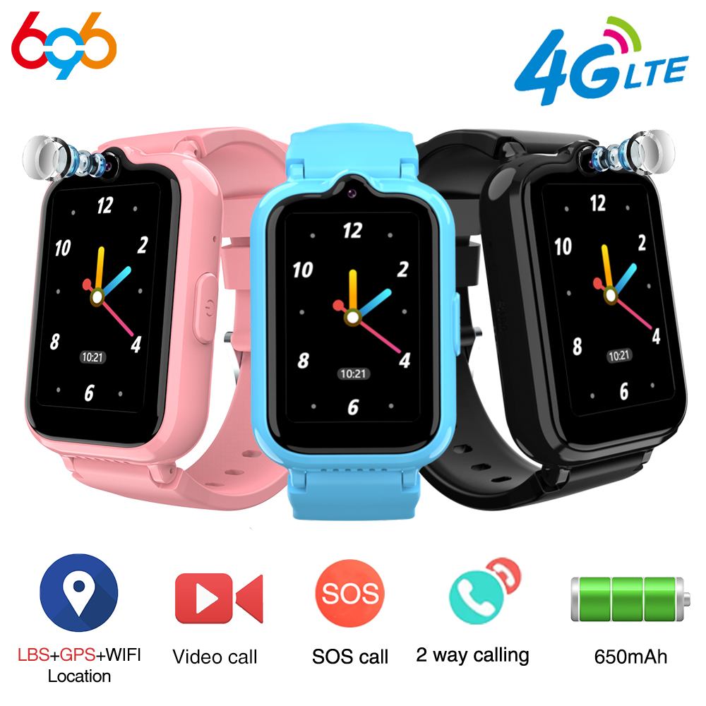Smartwatch Watches For Kid Boy With Gps - 子供のための防水スマートウォッチ,HDカメラ,音声通話,sos,GPS位置,学生,女の子,男の子,SIMカード,696, 4g,650mah