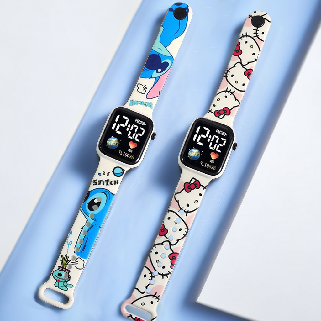 Smartwatch Watches For Children - 新しいステッチ子供腕時計女の子リロイインテリジェントパラニーニョニーニーリロイハローキティデジタル腕時計女性レロジオインファンティル