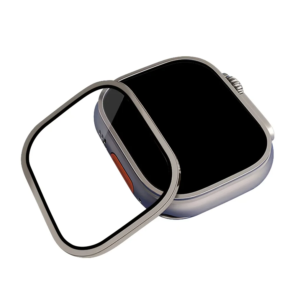 Smartwatch Watches Gift For Men - 強化ガラスフィルム Apple Watch ウルトラ 49 ミリメートルチタン合金フレームアンチスクラッチフィルムシリーズウルトラ