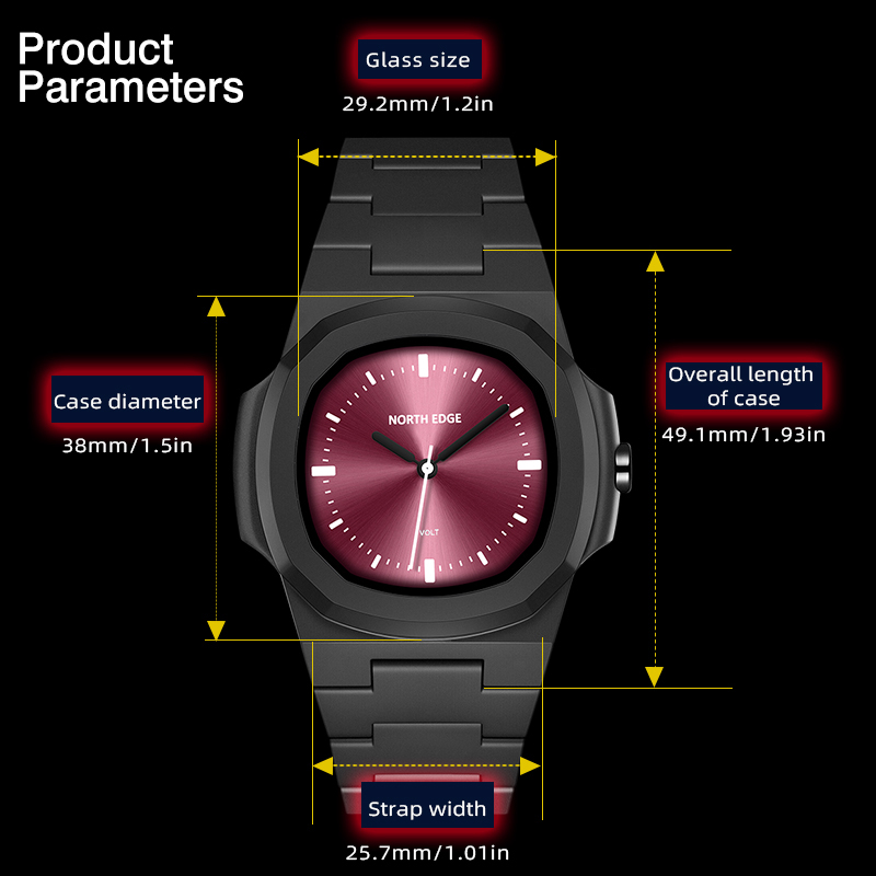 NORTH EDGE メンズ腕時計 新型VOLTクォーツ腕時 - Waterproof Diving Watch のレビューと価格