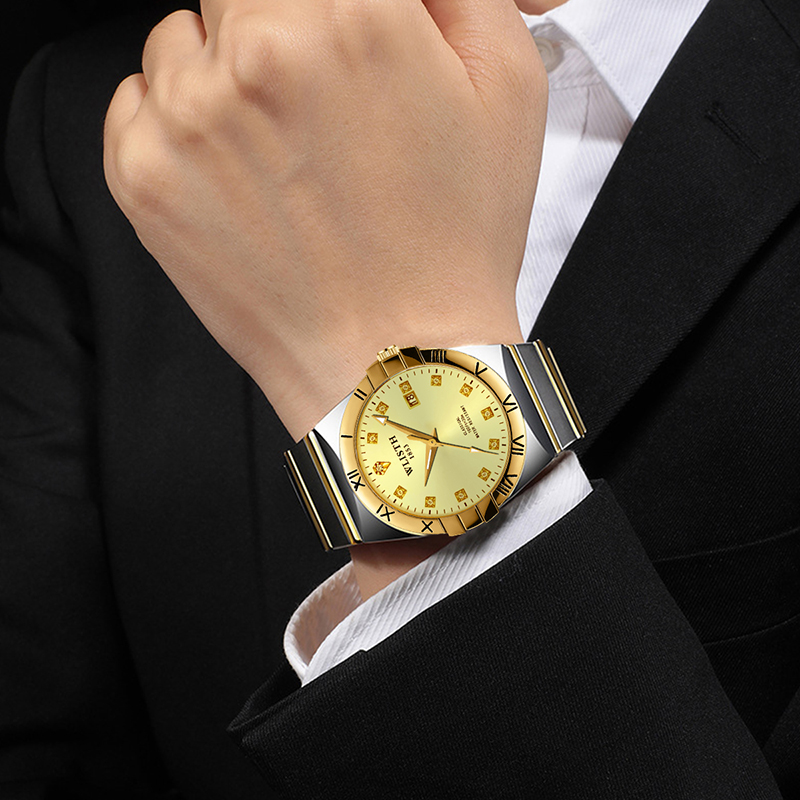 高級男性腕時計クォーツビジネス腕時計ステンレス鋼機械式男性フ - Smartwatch Watches Gift For Men のレビューと価格