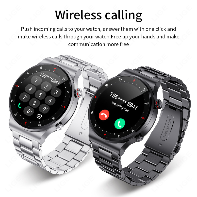 LIGE 2026 NFCスマートウォッチ メンズ HDスポ - Smartwatch Watches Gift For Men のレビューと価格