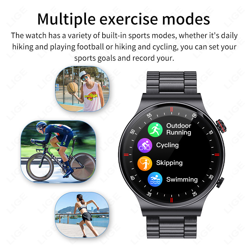 LIGE 2026 NFCスマートウォッチ メンズ HDスポ - Smartwatch Watches Gift For Men のレビューと価格