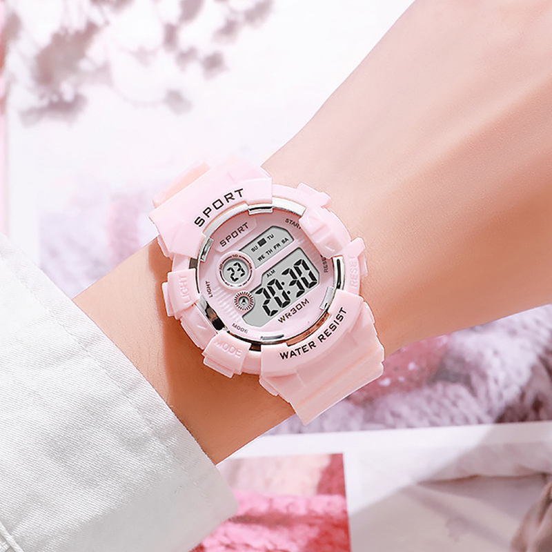 ファッションキッズ腕時計発光防水スポーツデジタル腕時計目覚ま - Smartwatch Watches For Children のレビューと価格