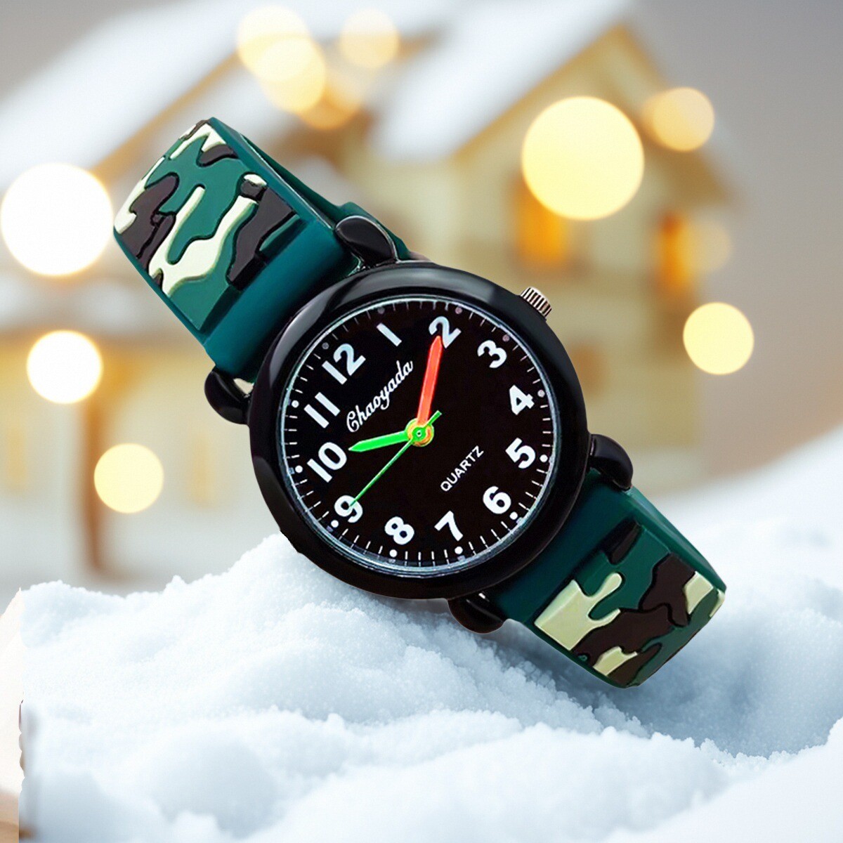 子供の男の子 gilrs アナログクォーツ腕時計迷彩シリコー - Smartwatch Watches For Kids のレビューと価格