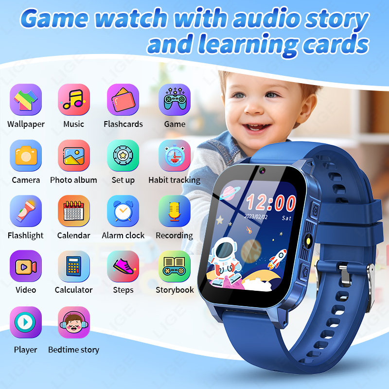 LIGE キッズ スマート ウォッチ 学習 言葉 パズル ゲ - Smartwatch Watches For Kid Girl のレビューと価格