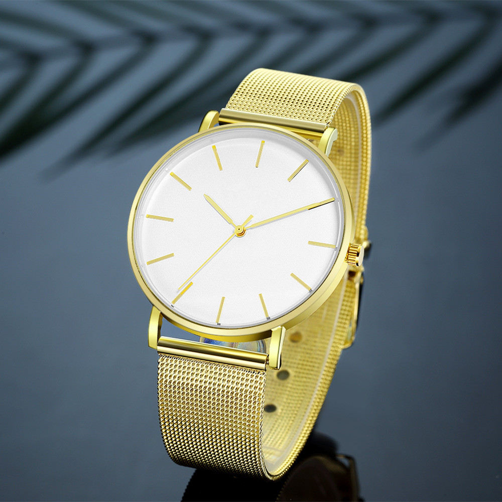 トップブランドの女性の腕時計高級メタルメッシュシンプルなクォ - Minimalist Thin Watch のレビューと価格