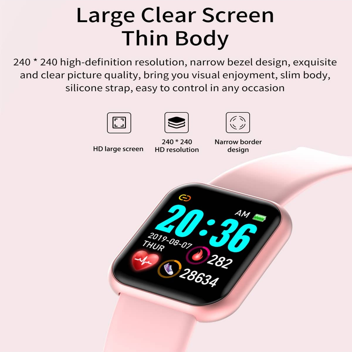男性と女性のためのスマートウォッチ、音楽制御付きスマートウォ - Smartwatch Watches For Children のレビューと価格