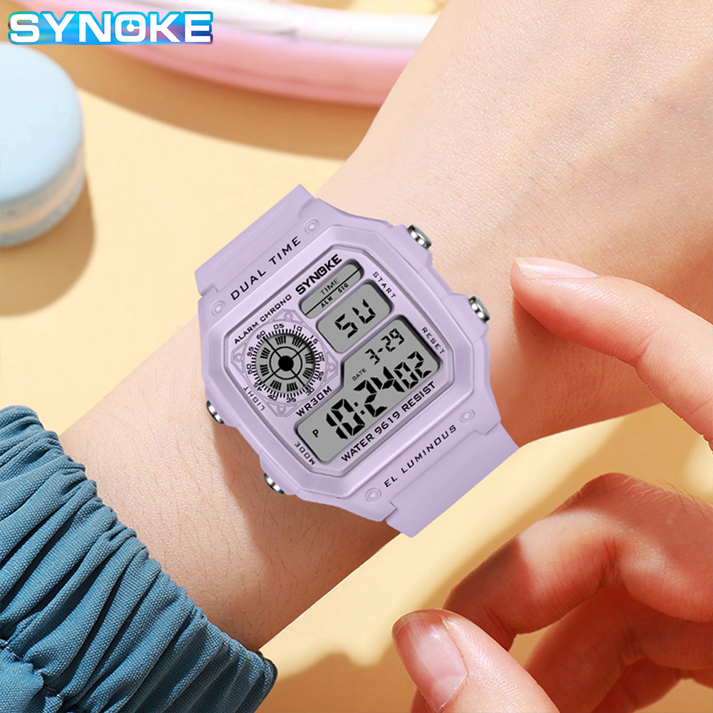 SYNOKE デジタル腕時計レディーススポーツ発光多機能防水 - Waterproof Diving Watch のレビューと価格