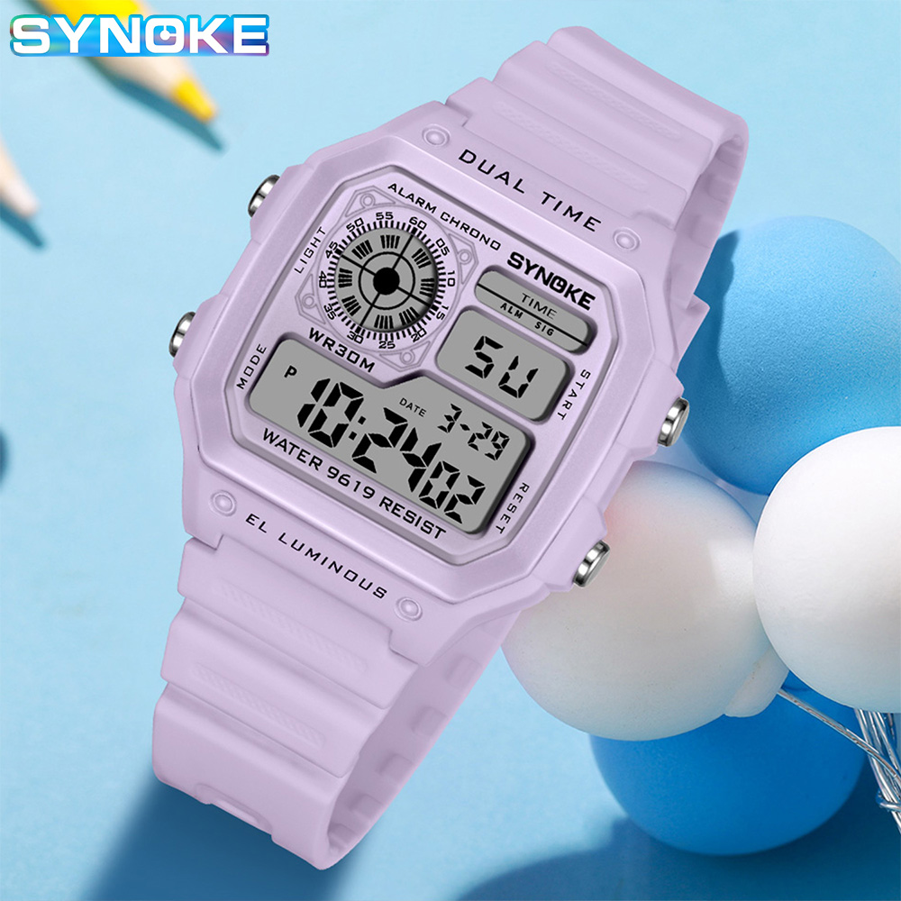 SYNOKE デジタル腕時計レディーススポーツ発光多機能防水 - Waterproof Diving Watch のレビューと価格