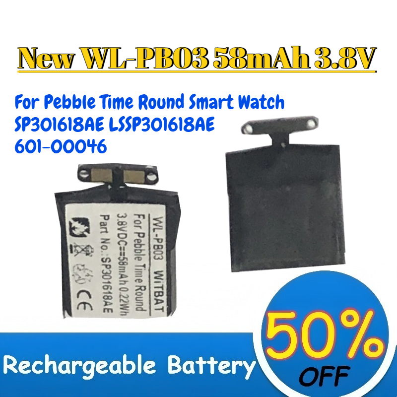 高品質の新しい WL-PB03 58mAh 3.8V 交換用 - Smartwatch Pebble Watches のレビューと価格