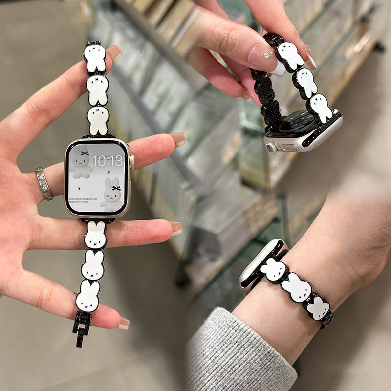 ミッフィーラビットレザー時計バンド Apple Watch  - Apple Watch Band のレビューと価格
