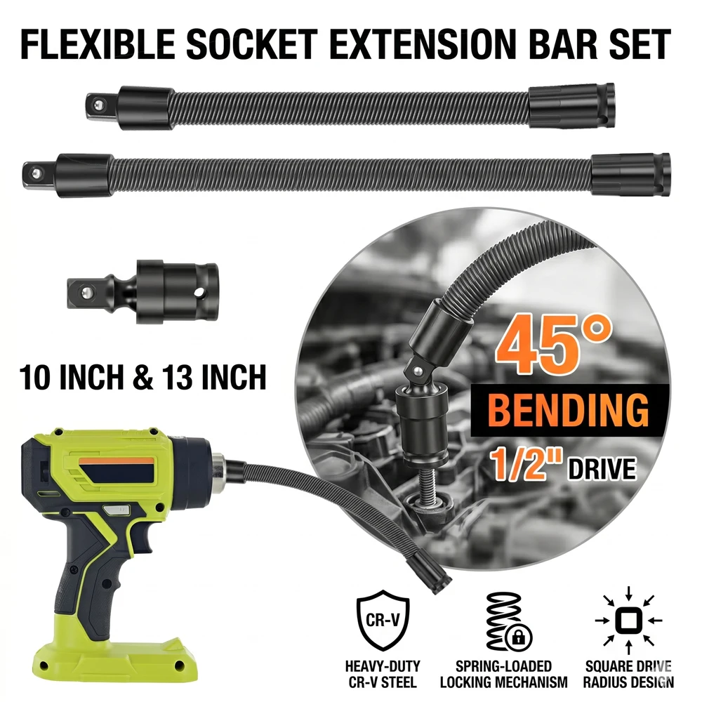 1/2フレキシブルソケットエクステンションラチェットスプリン - Spring Bar Tool のレビューと価格