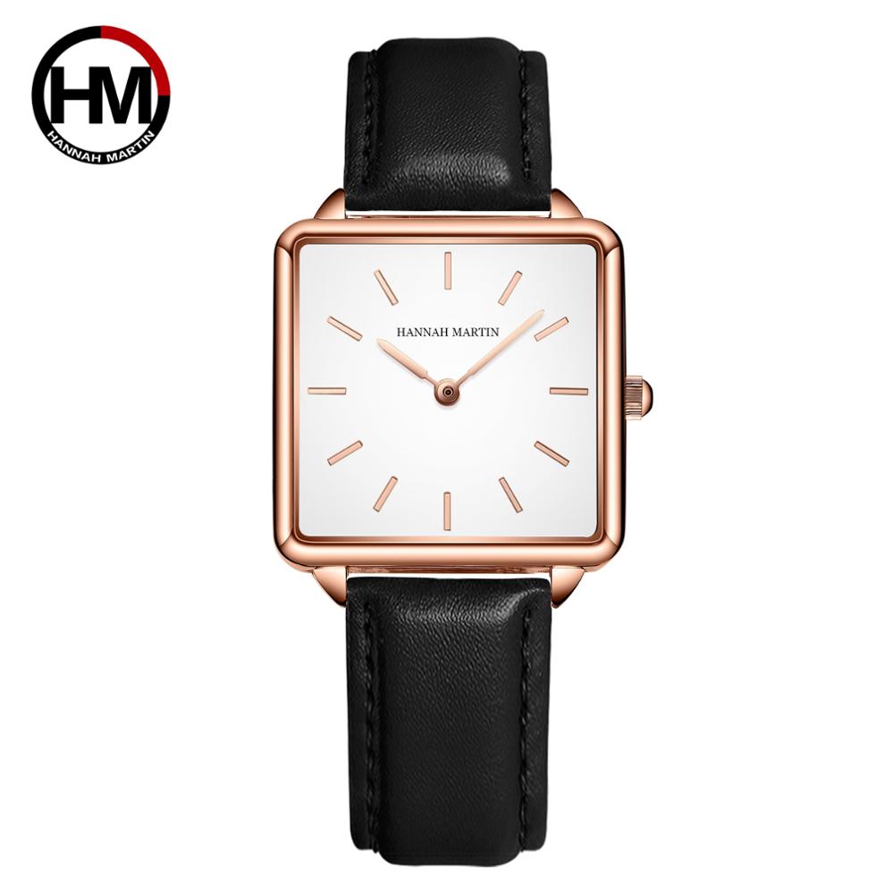 本革ストラップ日本クォーツムーブメントHM-108女性シンプ - Minimalist Thin Watch のレビューと価格