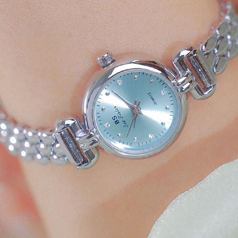 女性のための高級時計,シルバーブルーカラー,絶妙なブレスレッ - Minimalist Thin Watch のレビューと価格