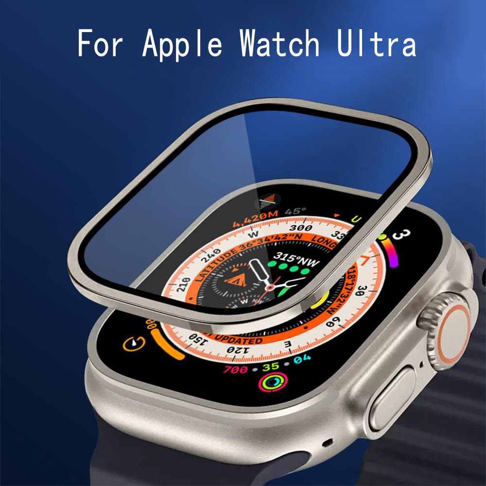金属バンパー + 強化ガラス Apple Watch ウルト - Apple Watch Band のレビューと価格