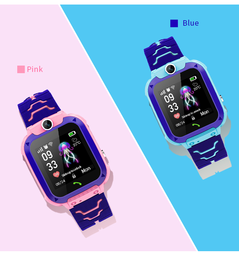 Q12B キッズスマートウォッチ SOSコール、健康モニター - Smartwatch Watches Gift For Boys With Gps のレビューと価格