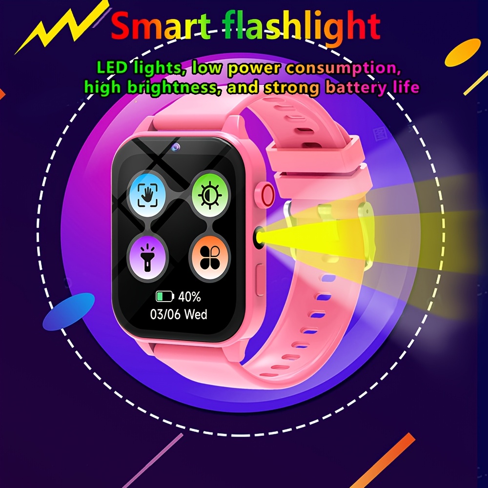 キッズスマートウォッチ、複数のパズルゲーム、HDカメラ、懐中 - Smartwatch Watches For Kid Girl のレビューと価格
