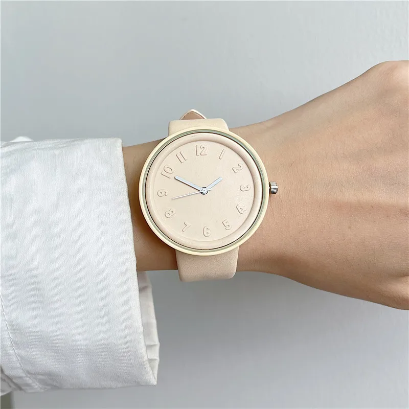 マカロンカラーシリーズレディース腕時計高品質ファッションクォ - Minimalist Thin Watch のレビューと価格
