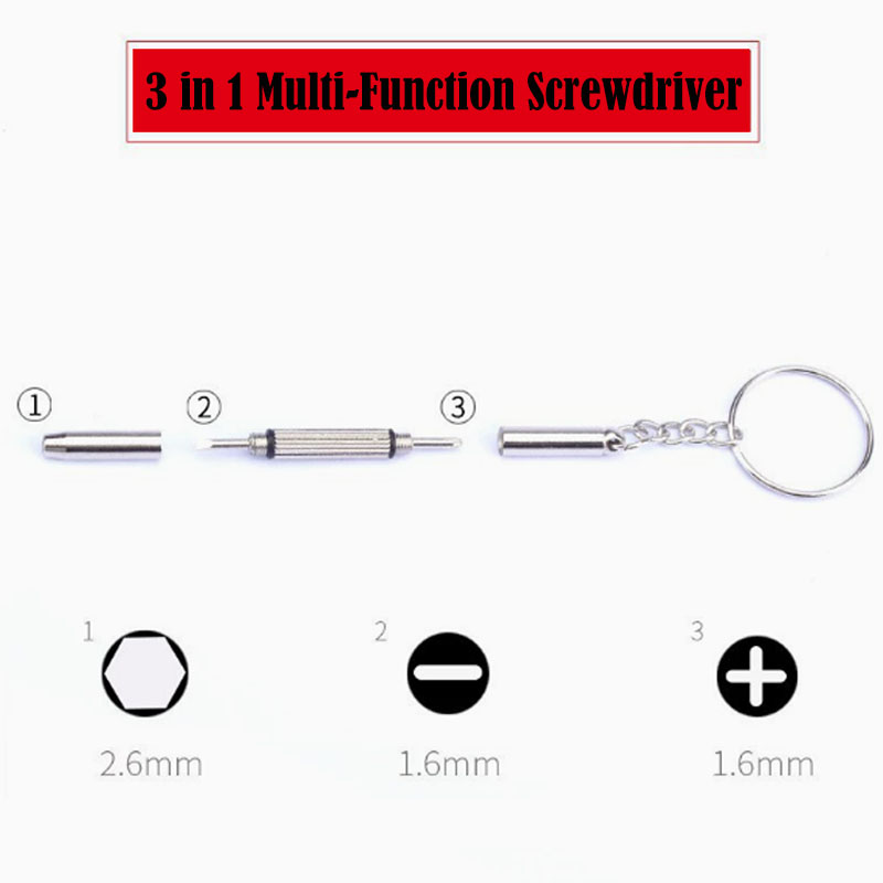 3 in 1 メガネ用ドライバー、眼鏡用ドライバー、時計修理 - Watch Tool Repair Kit のレビューと価格