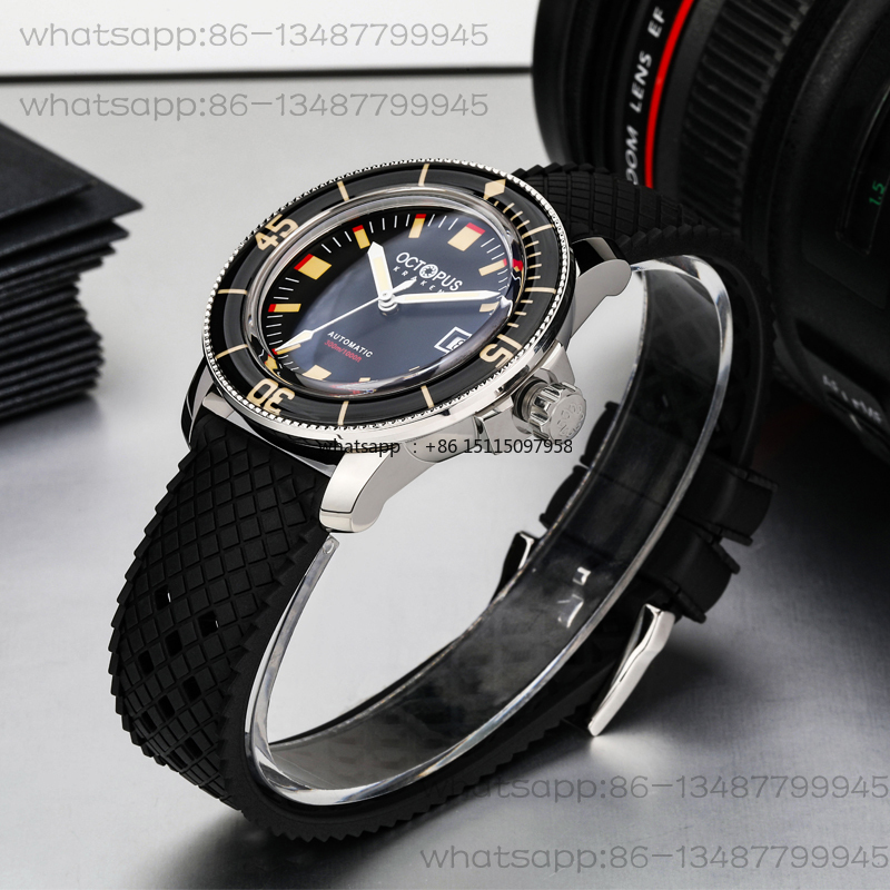 自動巻き機械式時計 サファイアバブルミラー 防水 バラクーダ - Waterproof Diving Watch のレビューと価格