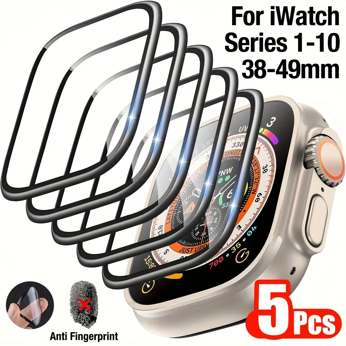 1-5 個の傷防止フィルム Apple Watch ウルトラ - Apple Watch Band のレビューと価格