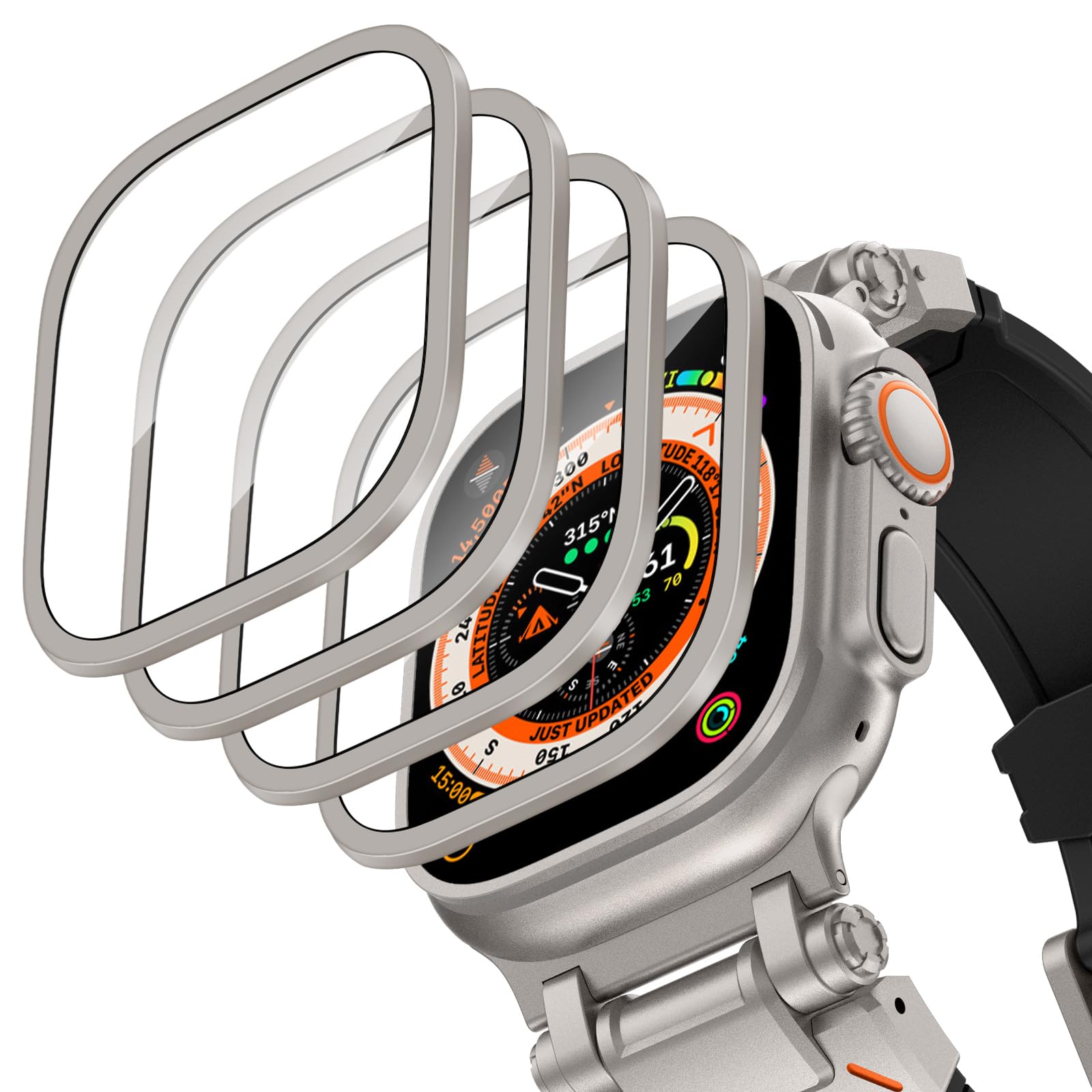 アルミニウム合金ケース + 強化ガラス Apple Watc - Smartwatch Watches Gift For Men のレビューと価格