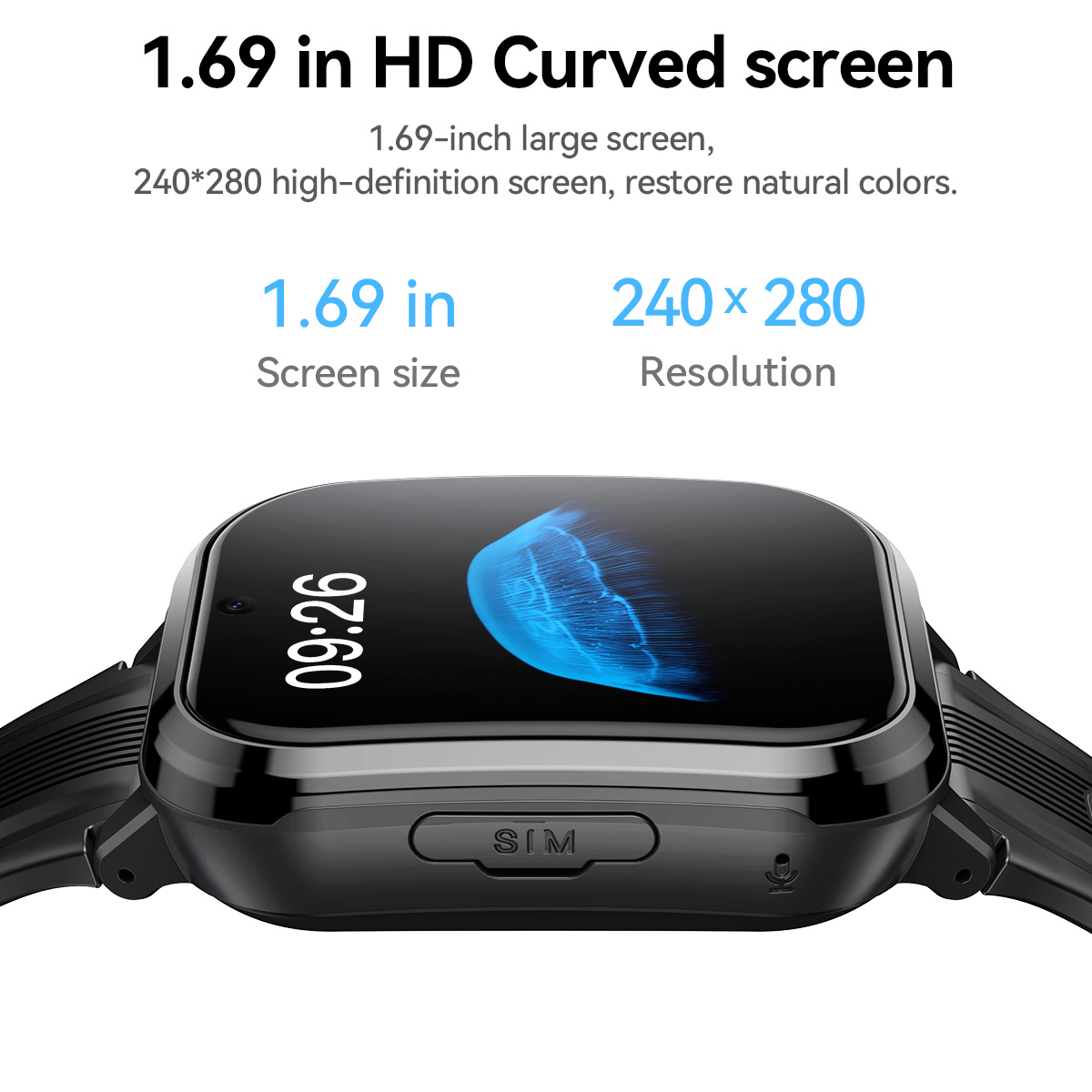 HOCO Y108 1.69インチHD液晶曲面タッチスクリー - Smartwatch Watches For Kids のレビューと価格
