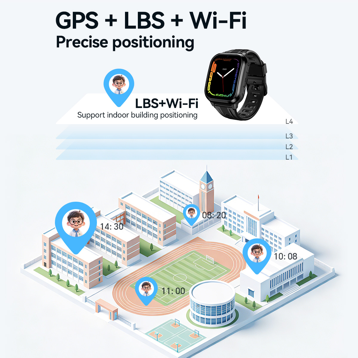 HOCO Y108 1.69インチHD液晶曲面タッチスクリー - Smartwatch Watches For Kids のレビューと価格