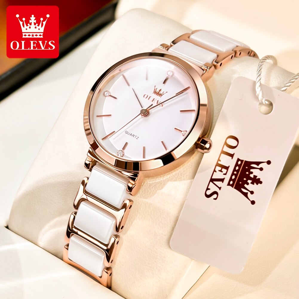 Olevsファッション女性時計relogio feminin - Minimalist Thin Watch のレビューと価格