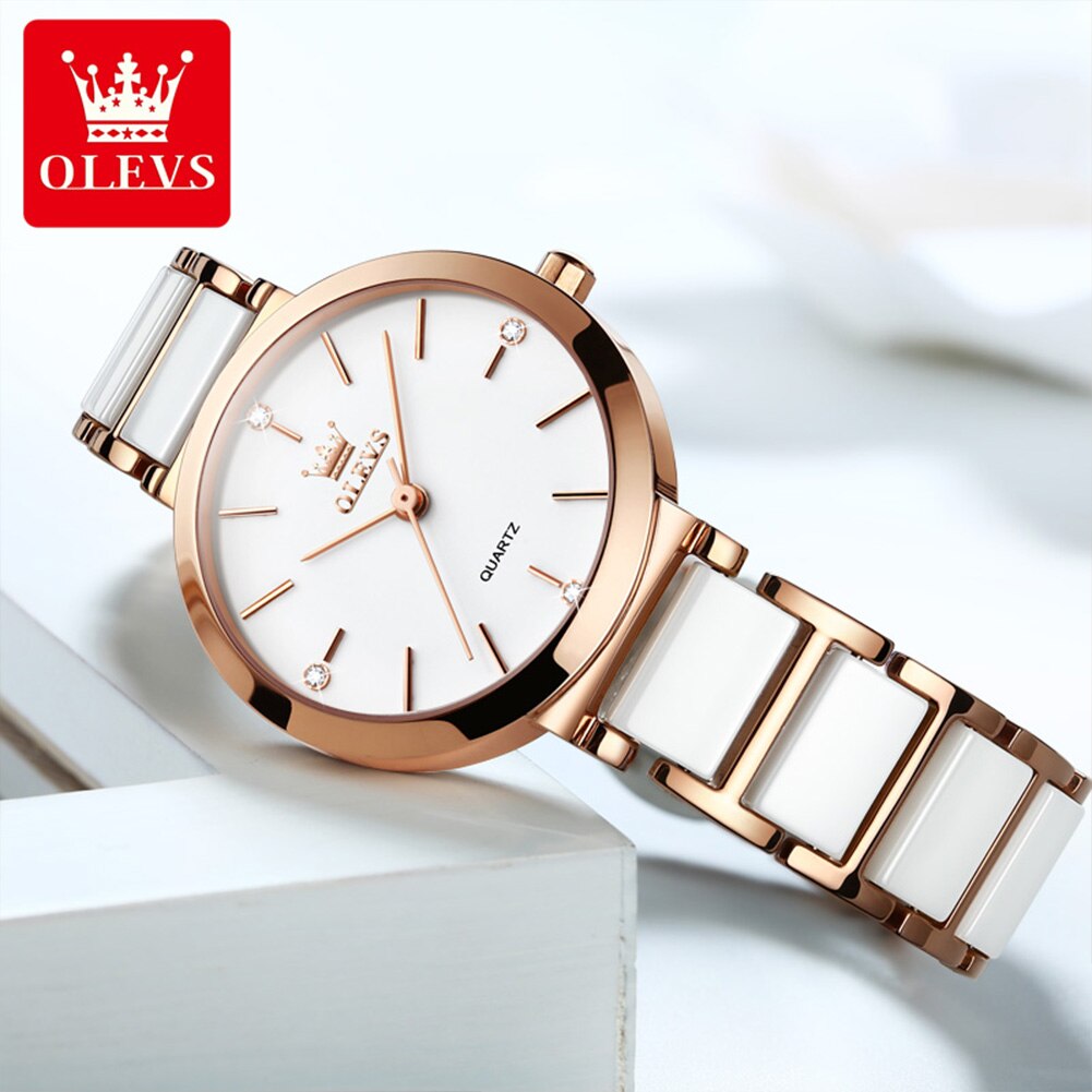 Olevsファッション女性時計relogio feminin - Minimalist Thin Watch のレビューと価格