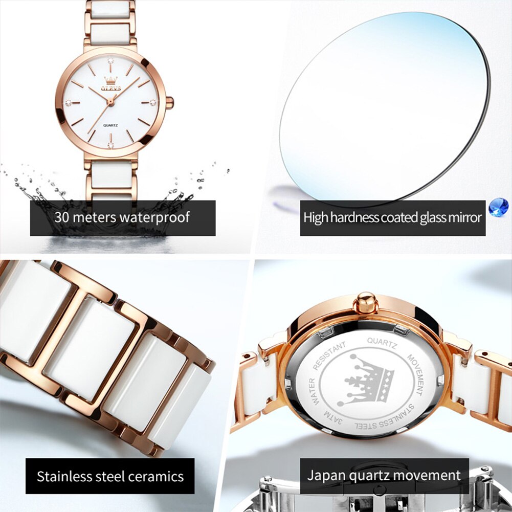 Olevsファッション女性時計relogio feminin - Minimalist Thin Watch のレビューと価格